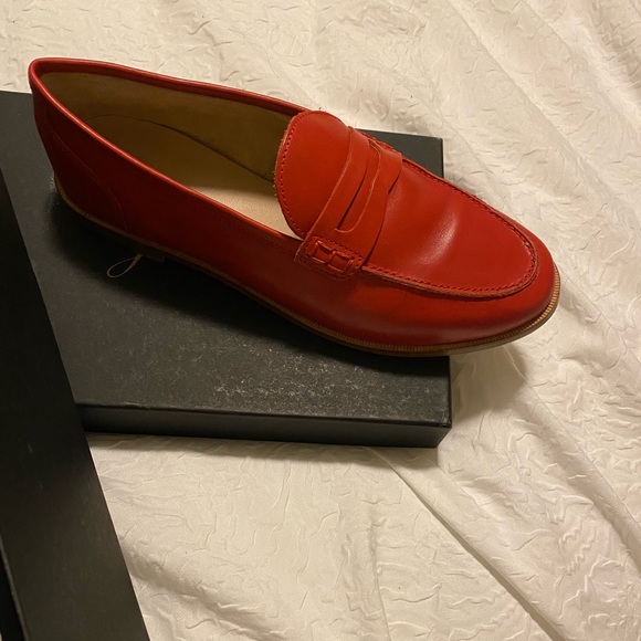 J. Crew Shoes - NWT Red J Crew Penny Loafers